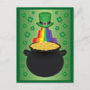 Recherche de trèfle de quatre feuilles cartes postales Arc en ciel