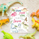 Recherche de dinosaures colorés invitations Enfants