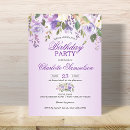 Recherche de de lavande anniversaire invitations Aquarelle