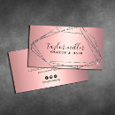 Recherche de or rose géométrique cartes visite Calligraphie