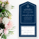 Recherche de ancre blanche invitations Élégant
