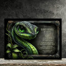 Recherche de serpent vert invitations Fête d'anniversaire