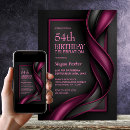 Recherche de rouge et noir anniversaire invitations Élégant