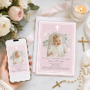 Recherche de rose fille baptême invitations Fleurs florales