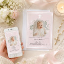 Recherche de rose fille baptême invitations Fleurs florales