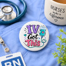 Zoek naar grappige knopen en buttons Nurse