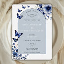 Recherche de bleu royal et argent invitations Vintage