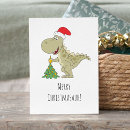 Recherche de dinosaure noël cartes postales Chapeau santa