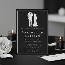 Recherche de robe de mariage invitations Minimaliste