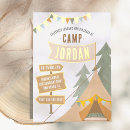 Recherche de partie de camping invitations Boy