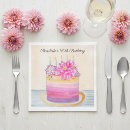 Recherche de dahlia serviettes Aquarelle