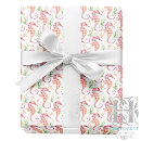Recherche de hippocampe papier cadeau Aquarelle