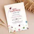 Recherche de premier de coccinelle anniversaire invitations Floral
