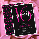Zoek naar trendy sweet 16 uitnodigingen Typografie