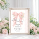 Zoek naar babyshower posters Roze strik