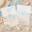 Recherche de de plage de sable mariage invitations Aquarelle
