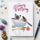 Recherche de chat siamois vœux cartes Aquarelle