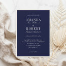 Recherche de bleu nuit mariage invitations Élégant