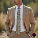 Recherche de motif floral vintage cravates Vert