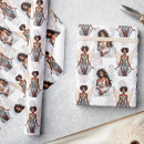 Recherche de peau foncée papier cadeau Afro américain