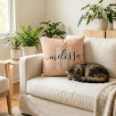 Recherche de nom rose décoration coussins Monogramme