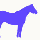 Recherche de cheval bleu cartes visite Simple