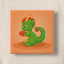 Recherche de dragon mignon badges Dessin animé