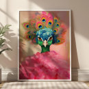 Zoek naar pauwen kunst Roze