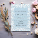 Recherche de flocons de neige bleus invitations Bleu et blanc