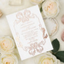 Recherche de rose gold floral invitations Bride