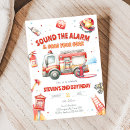 Recherche de camion de pompiers rouge invitations Garçon