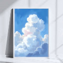 Zoek naar witte wolken posters Blauwe lucht
