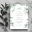 Recherche de vert sauge mariage invitations Élégant