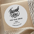 Recherche de branding autocollants Merci pour votre commande