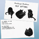 Recherche de noir et blanc chat cartes visite Minimaliste