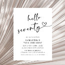 Recherche de soixante dixième anniversaire invitations Typographie
