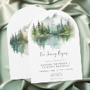 Recherche de un lac de montagne invitations Aquarelle