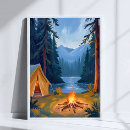 Recherche de feu de montagne posters Camping