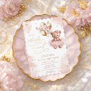 Recherche de ourson baby shower invitations Floral