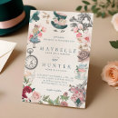 Recherche de alice pays merveilles mariage invitations Vintage