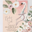 Recherche de princesse baby shower fille invitations Rose