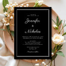 Recherche de noir formel invitations Simple