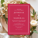 Recherche de magenta mariage invitations Classique