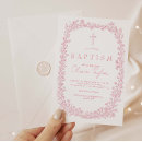 Recherche de vintage baptême invitations Fille