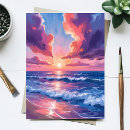 Zoek naar strand zonsondergang briefkaarten Oceaan