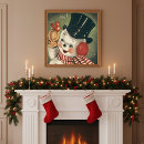 Recherche de bonhomme neige vintage posters Décoration