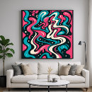 Recherche de motif abstrait moderne posters Unique
