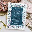 Recherche de fête de bleue noël invitations Aquarelle