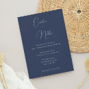 Recherche de bleu nuit mariage invitations Élégant
