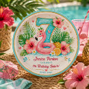Zoek naar flamingo papieren bordjes Hibiscus bloemen
